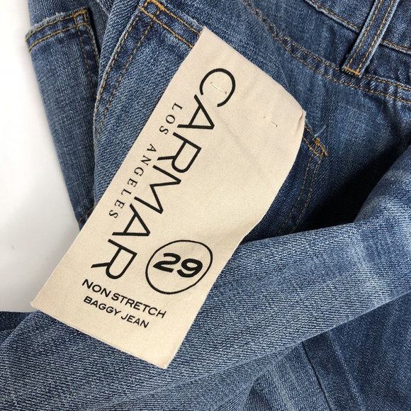 Carmar LF No Stretch Baggy Jeans Distressed NWT 29 - Picture 4 of 5